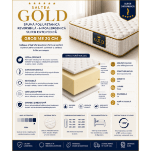 Gold foam mattress 180 x 200 cm